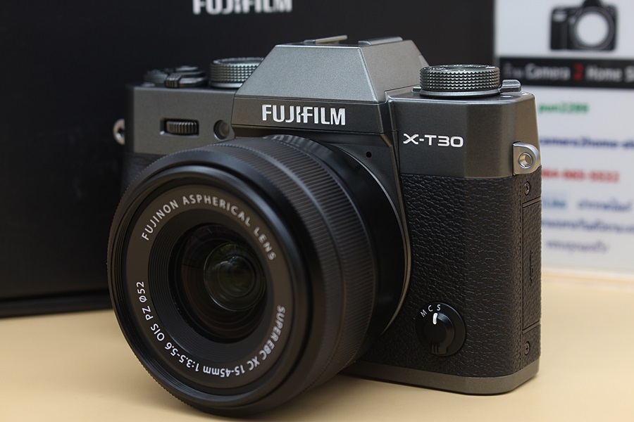 ขาย Fujifilm X-T30 + lens Kit 15-45mm(Charcoal Silver) อดีตประกันศูนย์ สภาพสวย เมนูไทย อุปกรณ์ครบกล่อง จอติดฟิล์มแล้ว  อุปกรณ์และรายละเอียดของสินค้า 1.Body